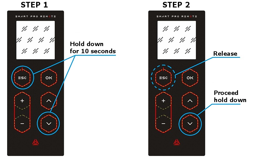 actualización de firmware de lasertag smart remote pro